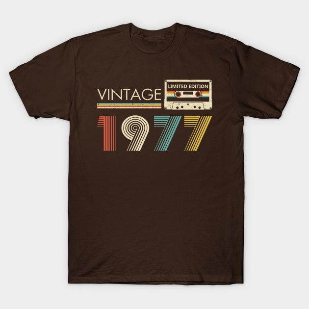 Vintage 1977 Limited Edition Cassette T-Shirt by louismcfarland